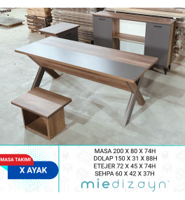 X Ayak Masa Takımı