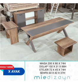 X Ayak Masa Takımı