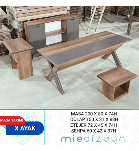 X Ayak Masa Takımı